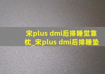 宋plus dmi后排睡觉靠枕_宋plus dmi后排睡垫